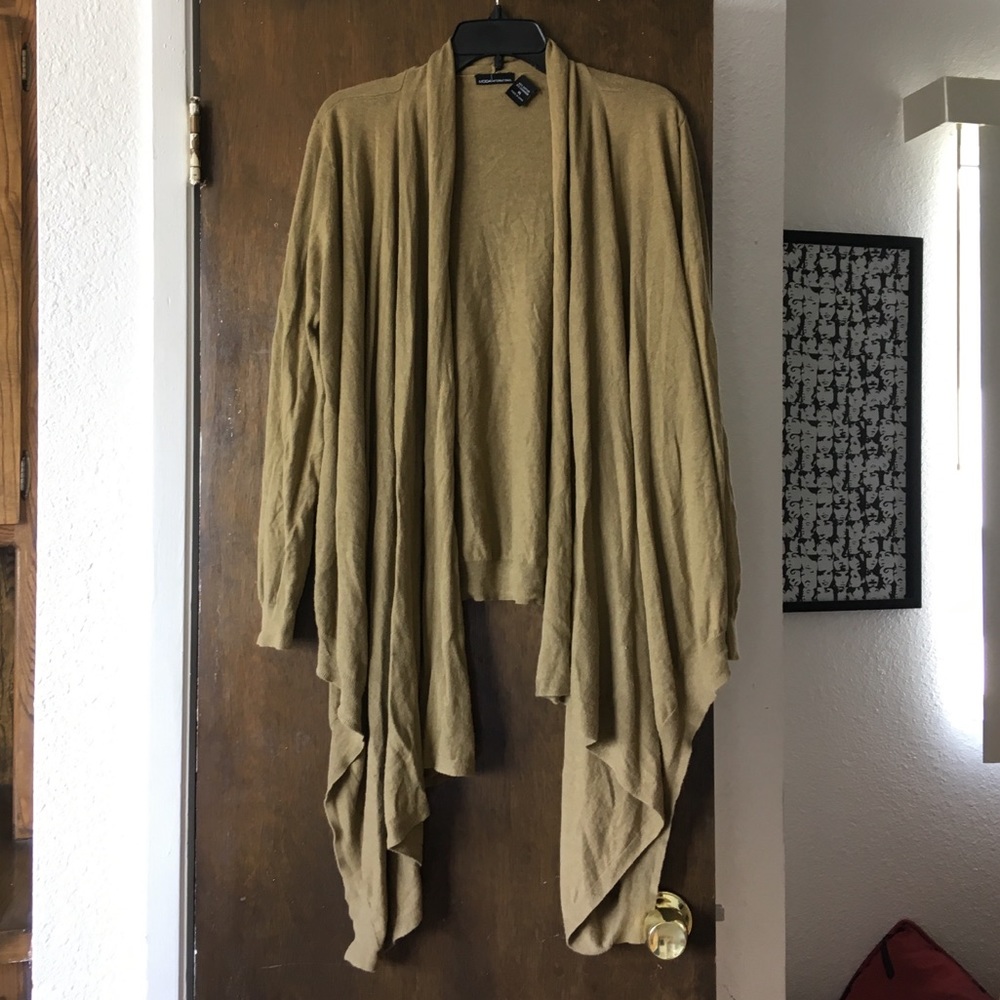 Olive Lightweight Drape Front Sweater